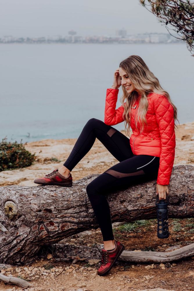 Hiqe lage vegan camel rood waterdicht